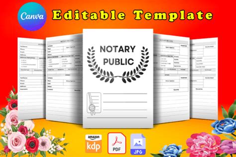 Notary Public Logbook Canva Template Graphic By Kdp Studio Creative