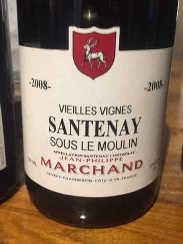 2012 Jean Philippe Marchand Vieilles Vignes Sous Le Moulin Santenay