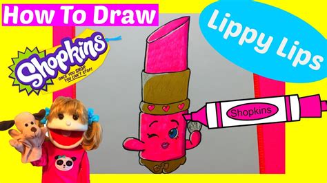 How To Draw Shopkins Lippy Lips Step By Step Easy Draw Shopkins Season