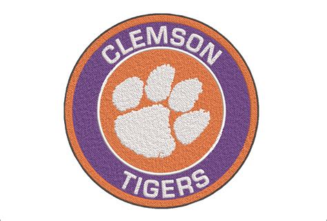 Clemson Tigers Emblem embroidery design - Clemson University embroidery ...