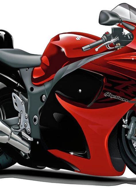 A Red And Black Motorcycle On A White Background