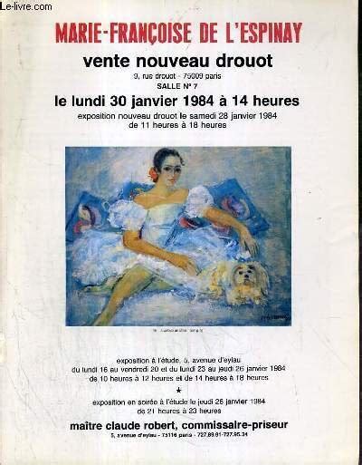 Catalogue De Vente Aux Encheres Nouveau Drouot Marie Francoise De L