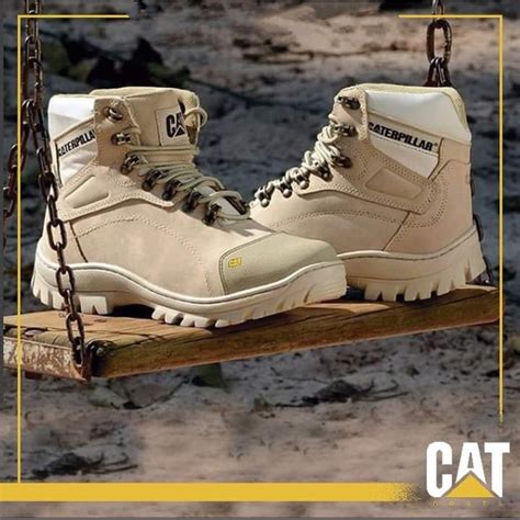 Coturno Bota Caterpillar Casual Masculina Couro Legitimo Original Faz