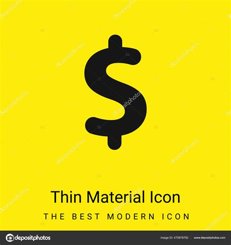 Signo D Lar Grande M Nimo Icono Material Amarillo Brillante Vector De