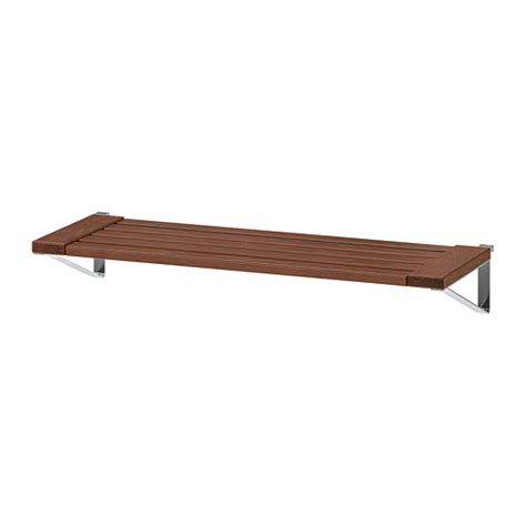 ÄpplarÖ Shelf For Wall Panel Outdoor Brown Stained 27x68 Cm Ikea Eesti