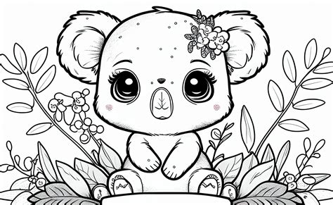 Cuddle Up With Koalas Cute Baby Koala Coloring Pages For Kids