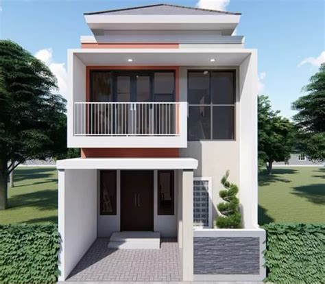 Desain Rumah Minimalis 5x10 Meter Yang Super Lega Dengan Balkon