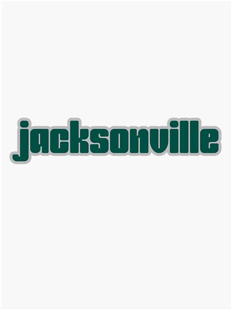 Jacksonville Florida Funky Letters Sticker For Sale By Charmcityart