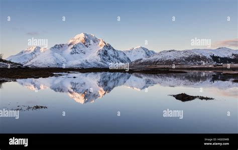 Lofoten, Leknes, sea, winter Stock Photo - Alamy