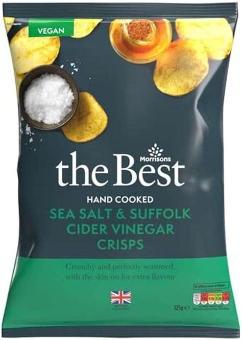 Morrisons The Best Sea Salt And Vinegar Crisps 125g Uk Grocery