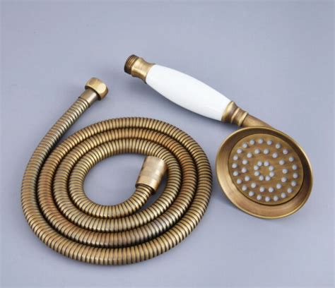 Antique Brass Bathroom Hand Held Shower Head 1 5m Shower Hose Shh113