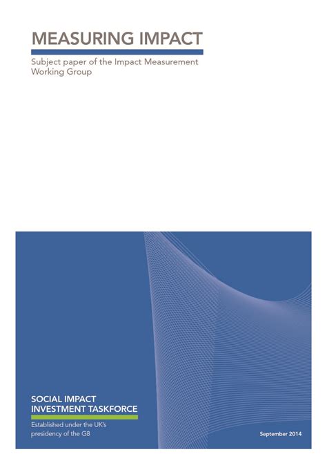 impact measurement working group measuring impact npc