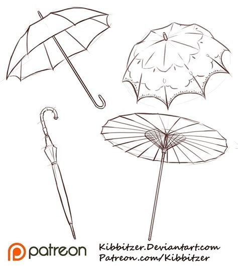 How To Draw An Open Umbrella At How To Draw