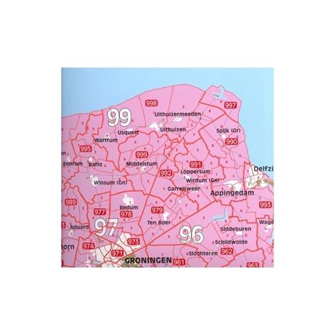 Netherlands Postcode Laminated Wall Map