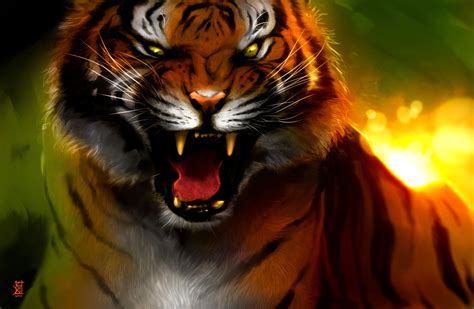 Angry Bengal Tiger Wallpaper