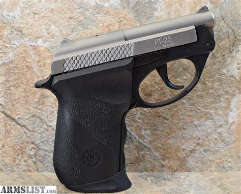 Armslist For Sale Taurus Pt 25 Polymer Pistol 25 Acp 23 91 Stainless