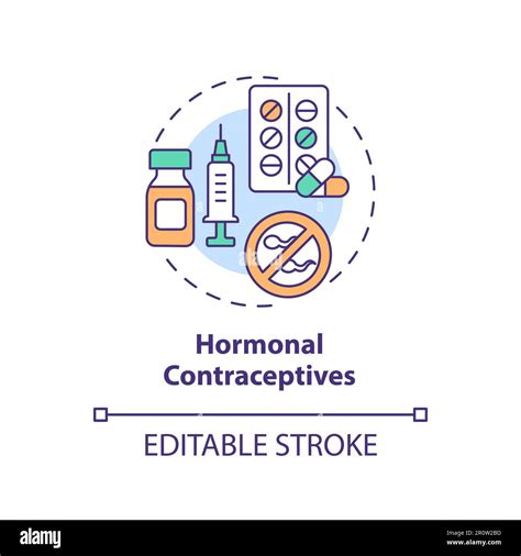 Hormonal Contraceptives Concept Icon Stock Vector Image And Art Alamy