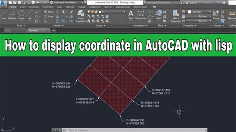 How To Show Coordinate In Autocad With Lisp Youtube