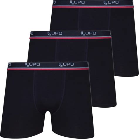 Kit 3 Cueca Boxer Masculina Lupo Plus Size Cuecas Box Masculino Adulto