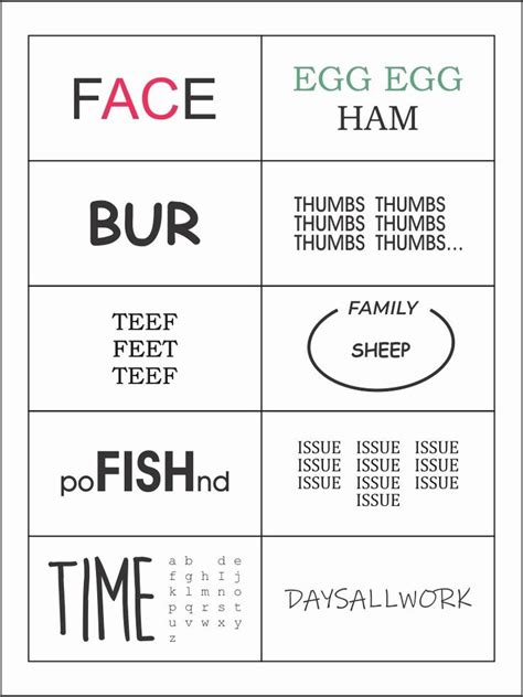 Rebus Puzzles With Answers Printable