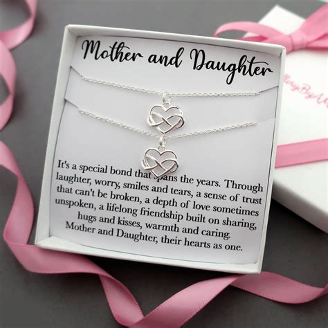 Mother Daughter Necklace Set Mum Mother And Daughter Necklace Etsy Uk