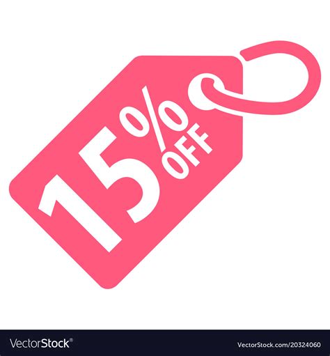 15 Percent Off Tag Royalty Free Vector Image Vectorstock