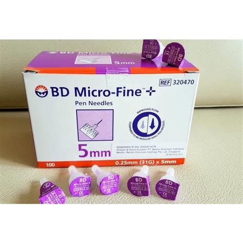 Jual Micro Fine Jarum Insulin BD 5mm Mikro Fine Per BOX Isi 100pc