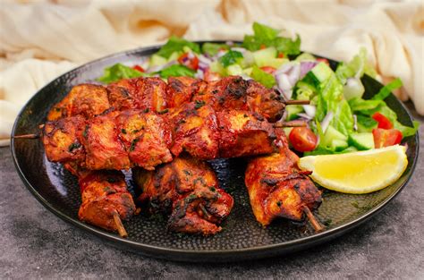 Tandoori Chicken Tikka Kebab - Indian style skewers for starter or main