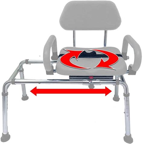 Snap N Save Extra Long Sliding Transfer Bench With Swivel