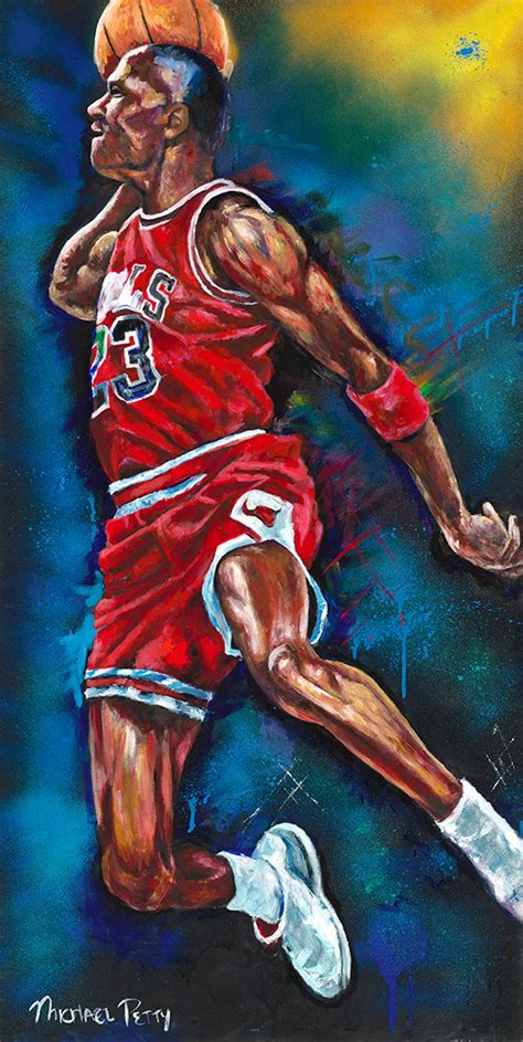 Michael Jordan Art Print Artist Reproduction on Canvas - Etsy