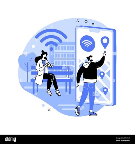 Illustration Du Vecteur De Concept Abstrait Du Point D Acc S Wi Fi