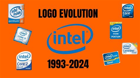 Evolution Of Intel Cpu Logo Stickers 1993 2024 Youtube