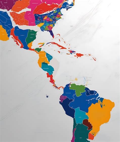 Una Am Rica Latina Y Los Estados Unidos De Am Rica Imagen Premium Generada Con Ia