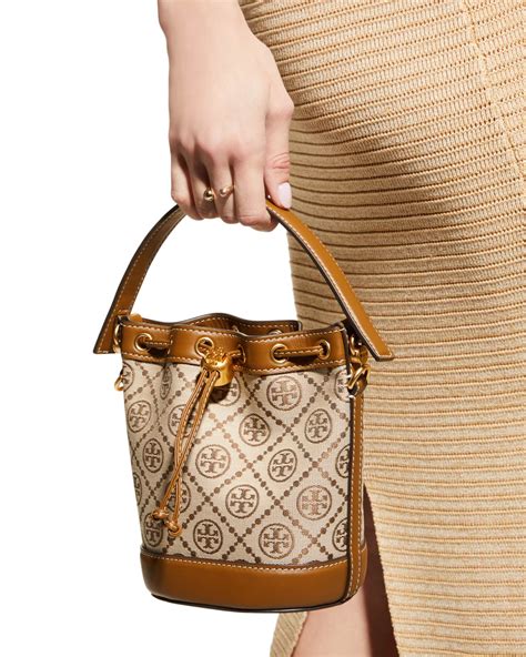 Tory Burch Mini T Monogram Jacquard Bucket Bag Neiman Marcus