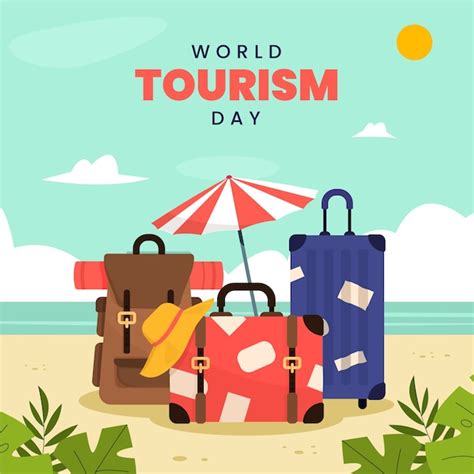 Premium Vector Flat Illustration For World Tourism Day Celebration