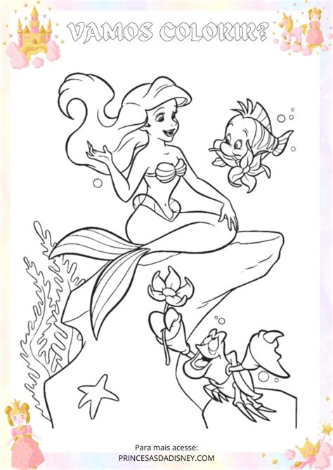 Desenhos Da Ariel Para Colorir E Imprimir