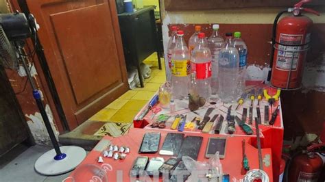 Hallan cuchillos celulares y alcohol en requisa a cárcel de San Sebastián