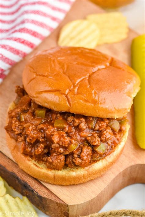 Homemade Sloppy Joes Simple Joy