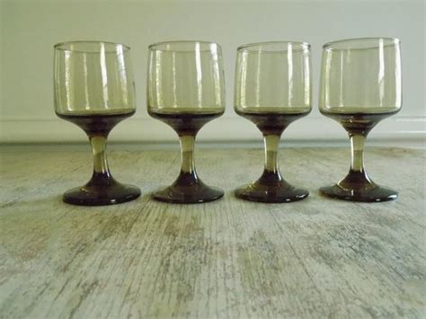 Set Of 4 Tawny Accent Libbey Coupe Vtg Glasses Munimorogobpe