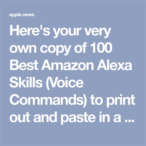 100 Best Amazon Alexa Skills A Printable Cheat Sheet Of Alexa Voice