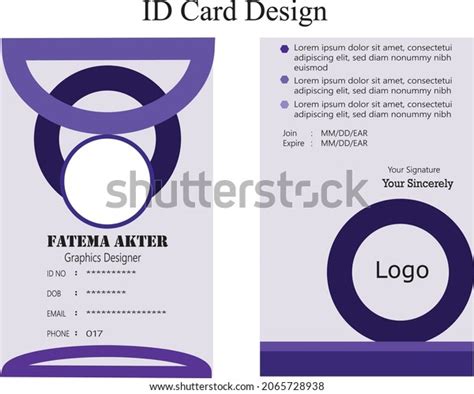 Business Id Card Design Template Stock Vector (Royalty Free) 2065728938 ...