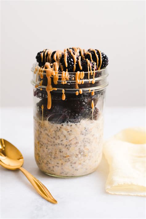 Peanut Butter Overnight Oats Recipe Kiersten Hickman