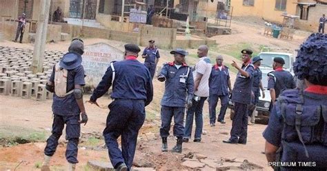 Nscdc Parades Suspected Fake Army Officer Seven Vandals In Lokoja