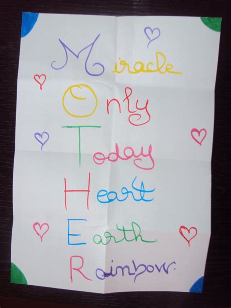 Acrostic Poems For Mothers Day