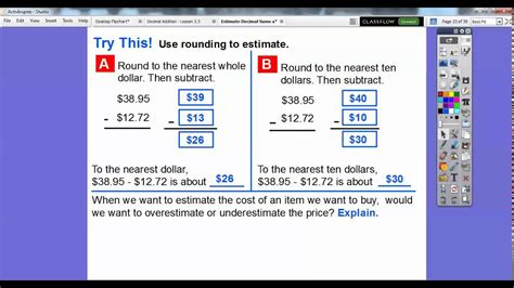 Estimating Decimal Sums And Differences