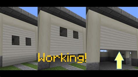 Minecraft Working Garage Door Vanilla Youtube