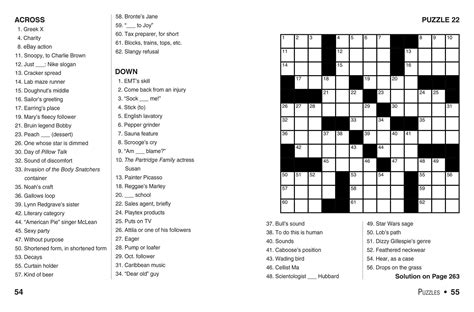 Printable Crosswords For Seniors