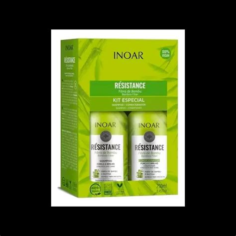 Kit Resistance Fibra De Bamb Inoar Shampoo Y Acondicionador Ml