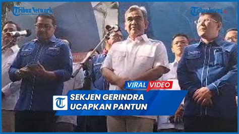 Sekjen Partai Gerindra Ahmad Muzani Beri Pantun Disambut Tawa Demokrat