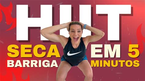 TREINO HIIT Exercícios para SECAR BARRIGA em 5 MINUTOS YouTube